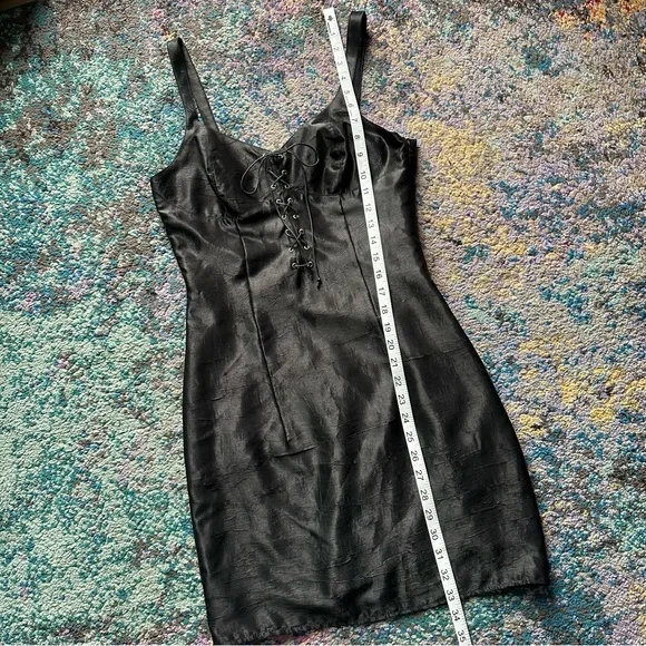 🦇Vintage Y2K Halloween Gothic Paris Laceup Dress🦇 - Picture 12 of 16